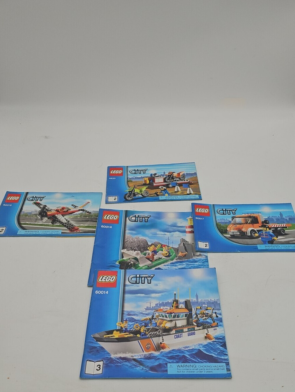 LEGO City Manual Lot: 60014, 60017, 60019, 4433 - Mint Condition Retired Manuals